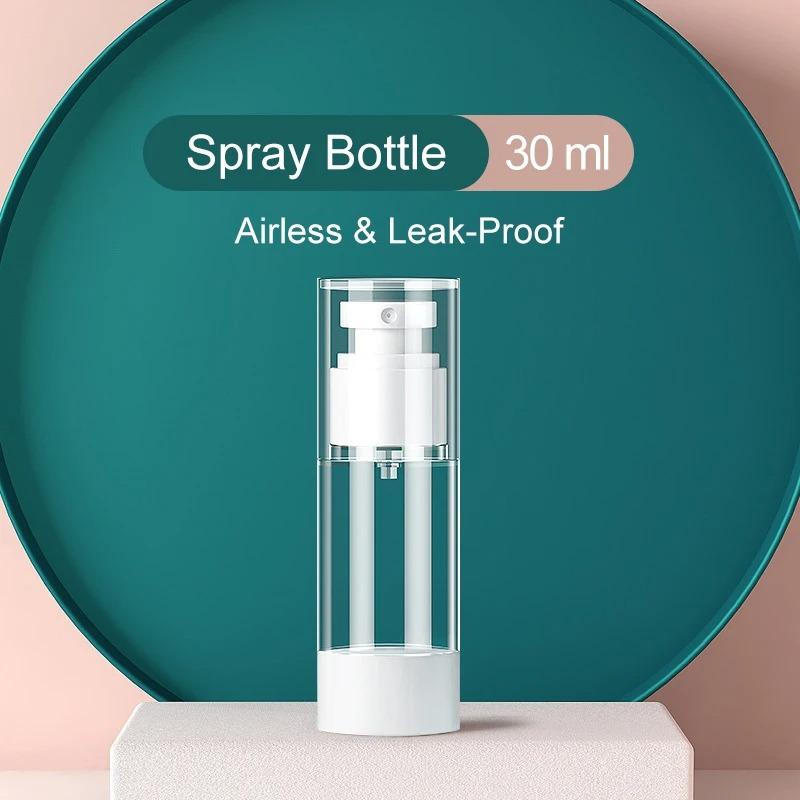 Airless Pump Bottle Set, Vacuum Travel Size Cosmetic Containers, Refillable Lotion Serum Dispenser, Leak-Proof Skincare Jars for Makeup
