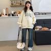 Dívčí jarní/podzimní mikina s kapucí - 2025 Korejský styl fleece pro dívky