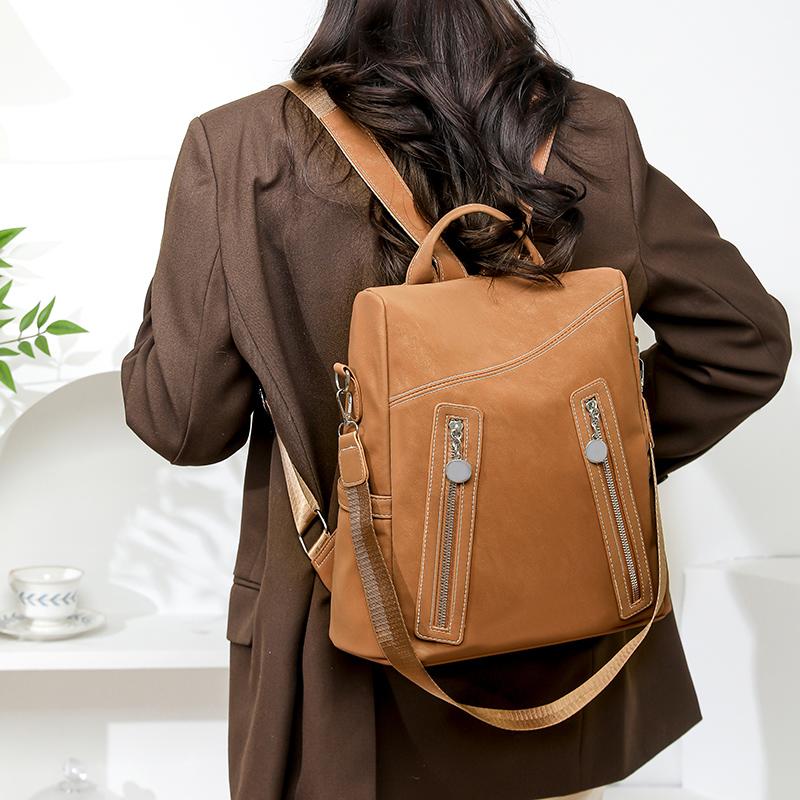 Multifunctional Shoulder Bag Anti-theft Backpack Women's Stitching Backpack