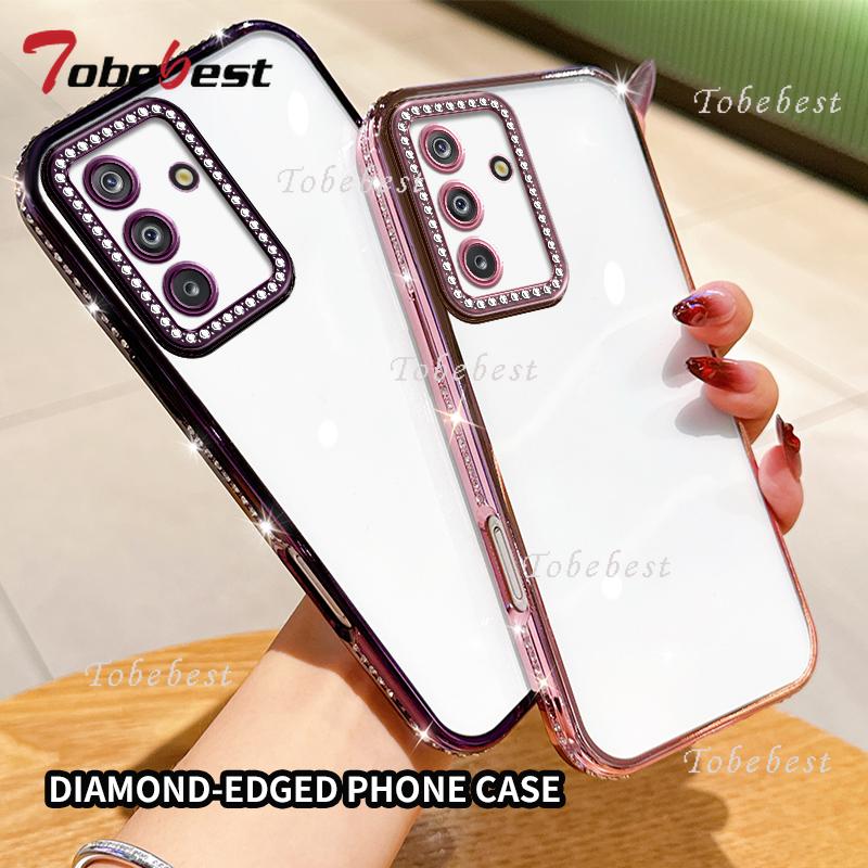 Funda de Silicona Transparente con Chapado de Diamante Para Samsung Galaxy A17 A16 A26 A36 A56 A06 A15 A25 A35 A55 A14 A24 A34 A54 A05 Cubierta