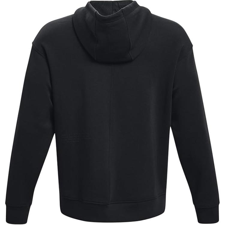 Under Armour FW22 Einfarbiger Logo-Zip-Hoodie Langarm Herren-Oberteile Schwarz 1373801-001