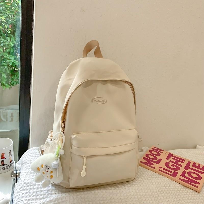 Stylish High-capacity Nylon Backpack For Casual Travel Neutral Design Waterproof