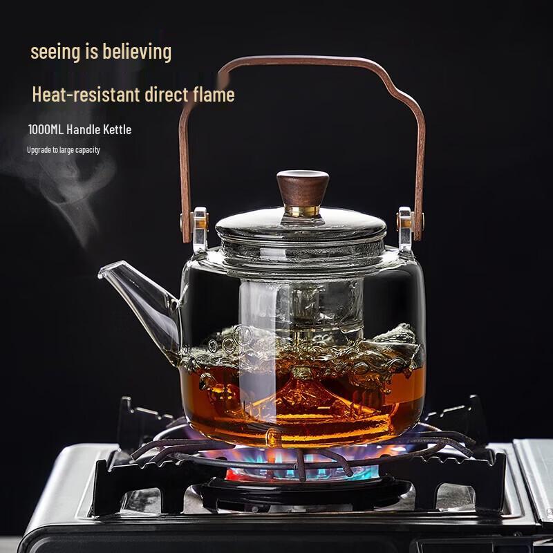 YIHUTEA Heat-Resistant Glass Teapot with Infuser