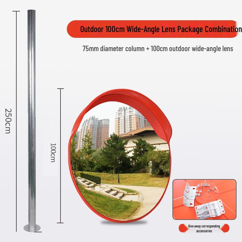 Wide-Angle HD Reflective Traffic & Anti-Theft Convex Mirror for Indoor/Outdoor Use