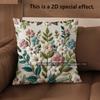 2D Set Of 4 Vintage Floral Throw Pillow Covers Pattern Cushion Cover Suitable For Sofa Bedroom Car Pillow Cover