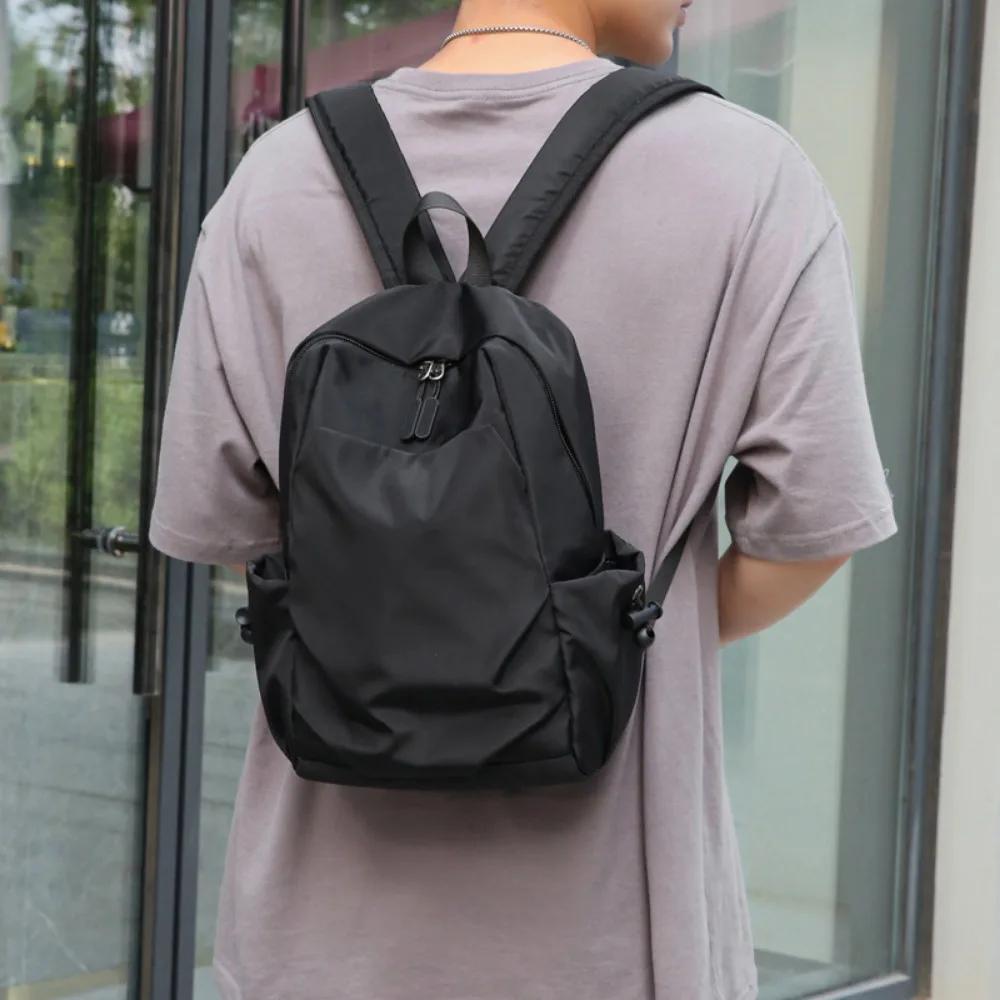 Fashion Large Capacity Unisex Backpack Wear Resistant Watertight Work Commuting Travel Solid Color Simple Elegant Multifunction