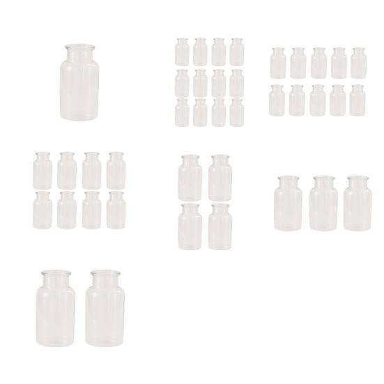 Yousheng Small Vases for Flowers, Mini Clear Glass Bud Vases, Mini Flower Vase for Wedding Table Centerpiece Home Decor,