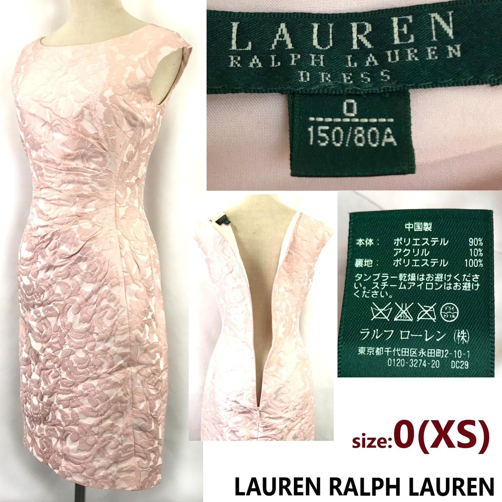 

LAUREN RALPH LAUREN Sleeveless Tight Dress [0 / XS / Knee Length / Pink Floral](USED)