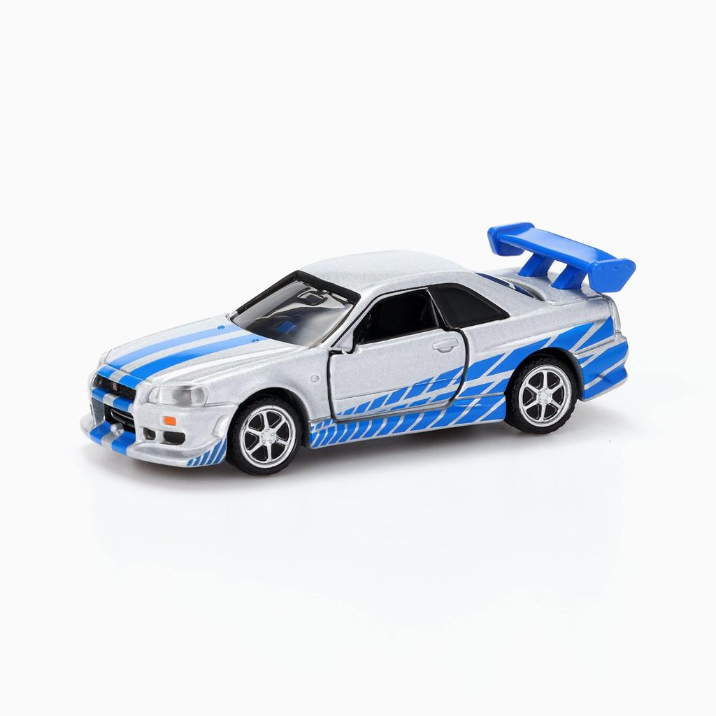 Blue TAKARA TOMY ``Tomica Premium Unlimited 08 Fast and Furious BNR34 SKYLINE GT-R'' Mini car car toy 6 years old and older Boxed Toy safety standard