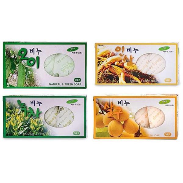 

[OF2P9R92] Cucumber Soap, Green Tea Soap, Ginseng Soap, Facial Soap (3 pcs) (12145579) Cucumber Soap 3P