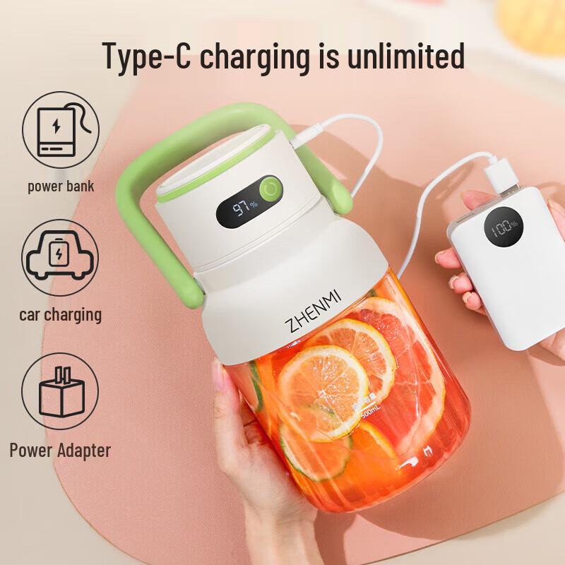 Zhenmi Portable 1L Juicer Blender CN plug (adapter included)