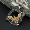 Norse Mythology Eagle Necklace Stainless Steel Viking Odin Raven Pendant for Men Cool  Amulet Jewelry Gifts Dropshipping