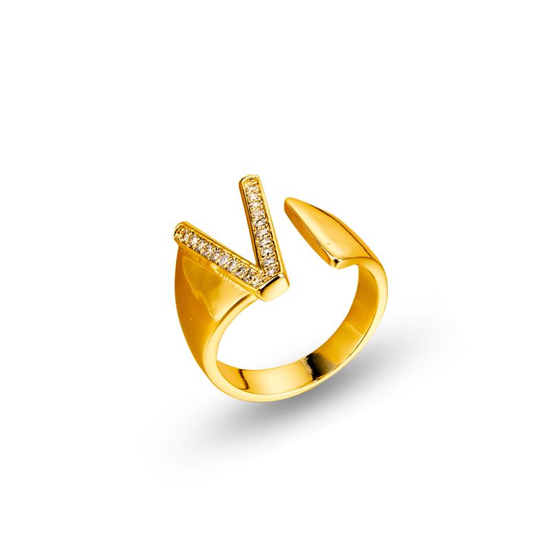 26 English Alphabet Adjustable Women's Fashion Rings