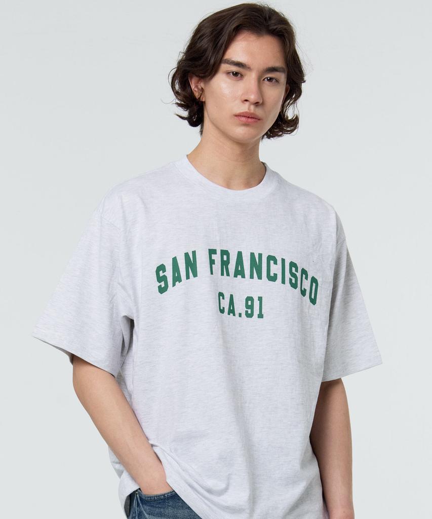 PAPERBOY San Francisco 91 Short Sleeve T-Shirt - White Melange