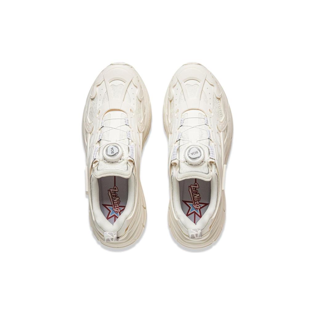 Li Ning Project Starlit Comfortable Versatile Non-Slip Wear-Resistant Low-Top Casual Shoes Women Casual Shoes Off-White AGLT222-7