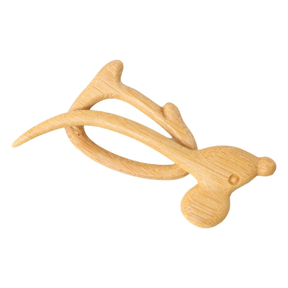 Bear Flower Rabbit Animal Heart Clothing Accessory Fashion Jewelry Women Brooch Wooden Brooch