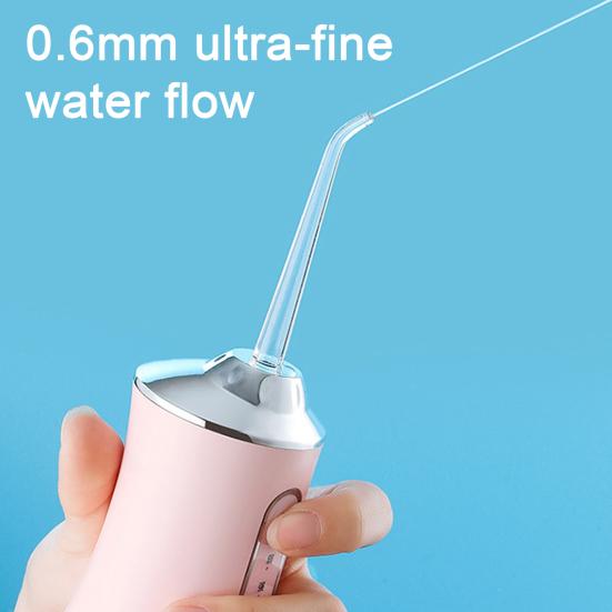 Elektryczny irygator do zębów, bezprzewodowy irygator doustny do czyszczenia zębów, 230 ml ładowalny irygator wodny do zębów z 4 końcówkami strumieniowymi