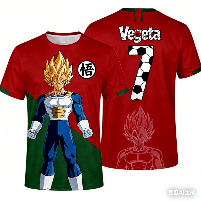2026 Boys' Dragon Ball Goku Cosplay Sports T-Shirt – Breathable, Stylish, Retro 3D Short-Sleeve Tee (Men's/Unisex/Kids' Sizes)