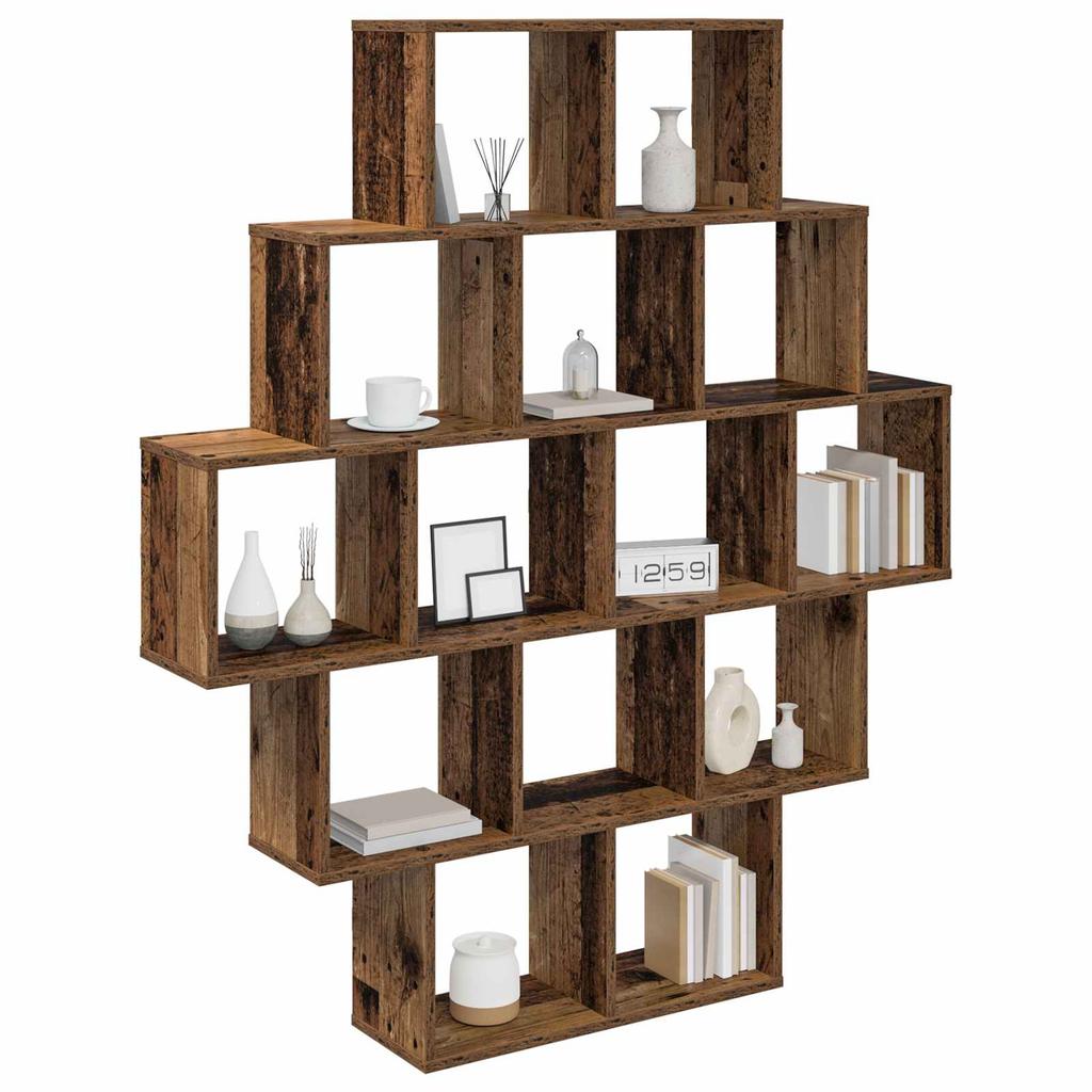 Wall Shelf Reclaimed Wood 120 x 20 x 136 cm Engineered Wood