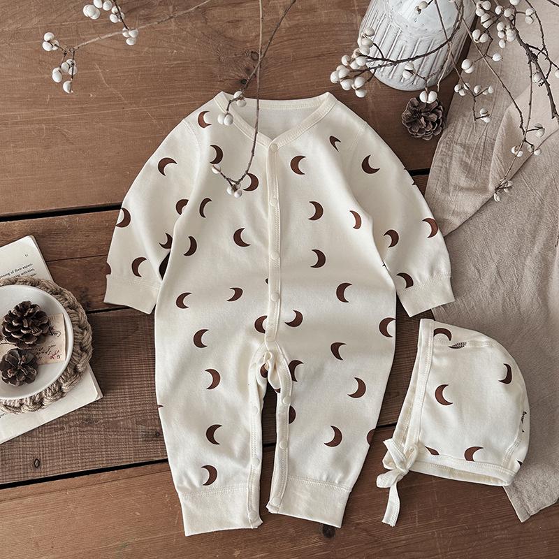 2025 Spring Newborn Long-sleeve Romper - Category A, No Seams, 100-Day Wear