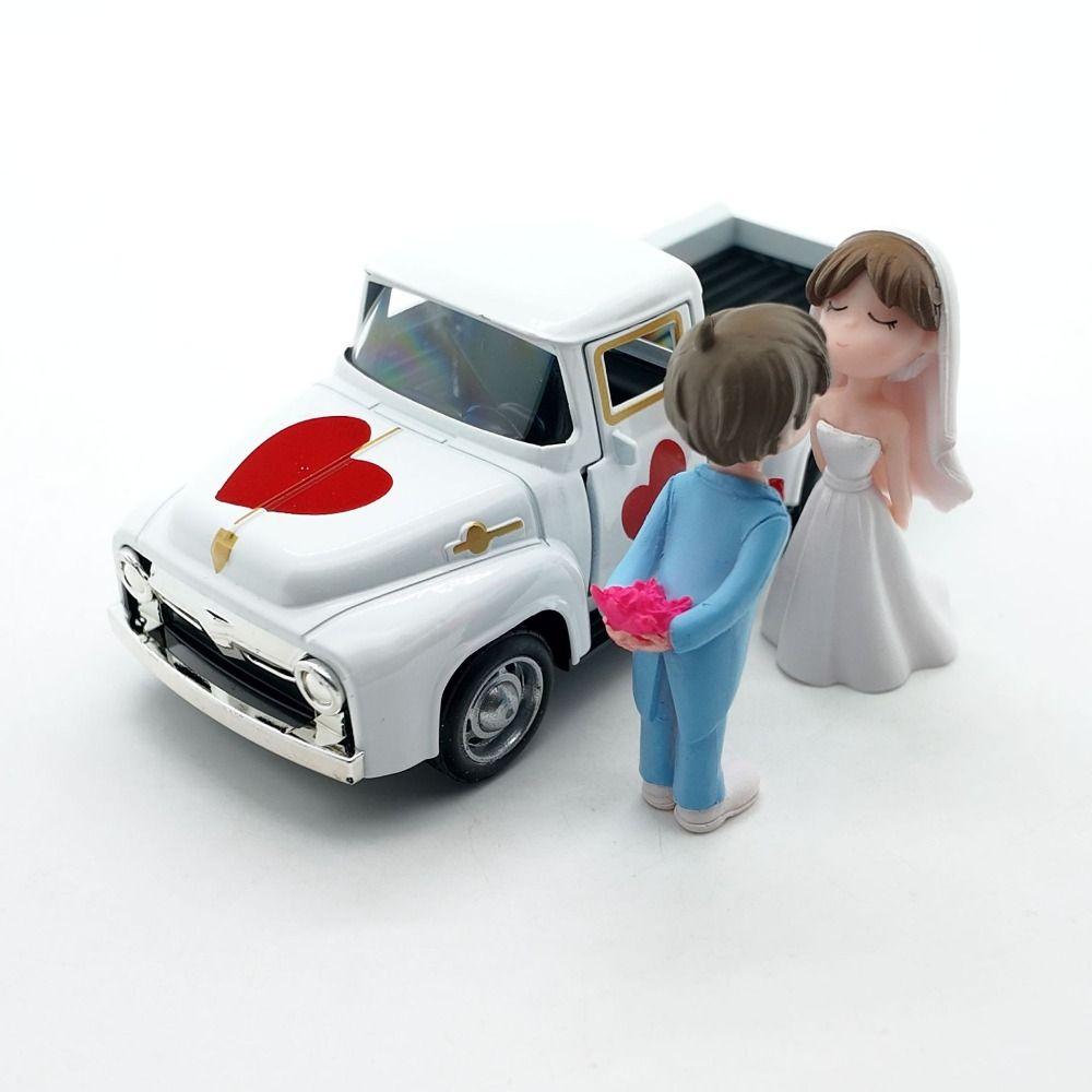 

Statue Mini Car Ornament Heart-Shaped Metal Car Miniature Model Children Toys Style D