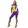 Adult Circus Performer Jumpsuit Full Body Costume One Piece Long Sleeve Bodysuit Stage Outfit for Halloween Party Role Play