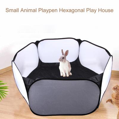 Yousheng Small Pet Playpen Breathable Mesh Prevent Escape Collapsible Hexagonal Playpen Rabbits Guinea Pig Rabbit Kitten Cage Tent Toy Pet Supplies