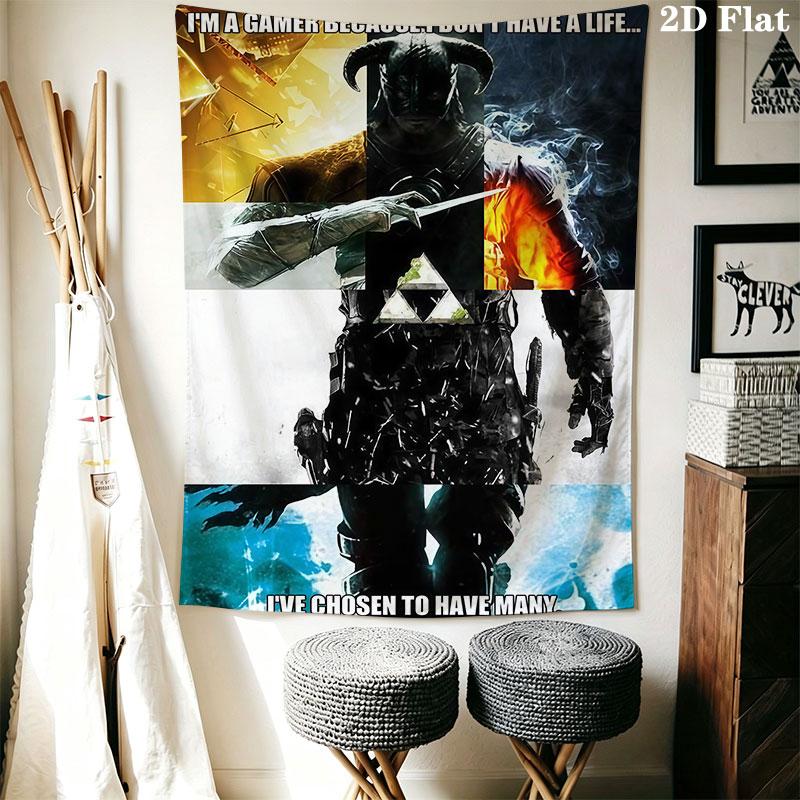 The Elder Scrolls Wall Hanging Printed Fabric Blanket Decorative Tapestries for Bedroom Living Room Home Decor