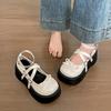 Fashion Women's Mary Jane Soes Spring Autumn New Retro Bow Tie Loafers Belt Buckle Fashion Women Pumps Platform Solid Heels for Women
