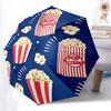 1pc Popcorn Pattern Automatic Folding Umbrella - Compact 8-Rib Design, Durable Plastic & Iron, Lightweight for Outdoor Daily Use149