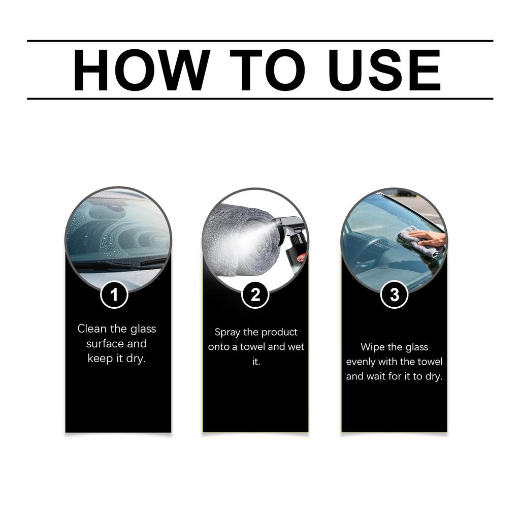 Car Glass Cleaning Spray Kit Car Glass Oil Film Remover Cleaning Stain Oil Films For Car Body Vehicle Rearview Mirror Windshield