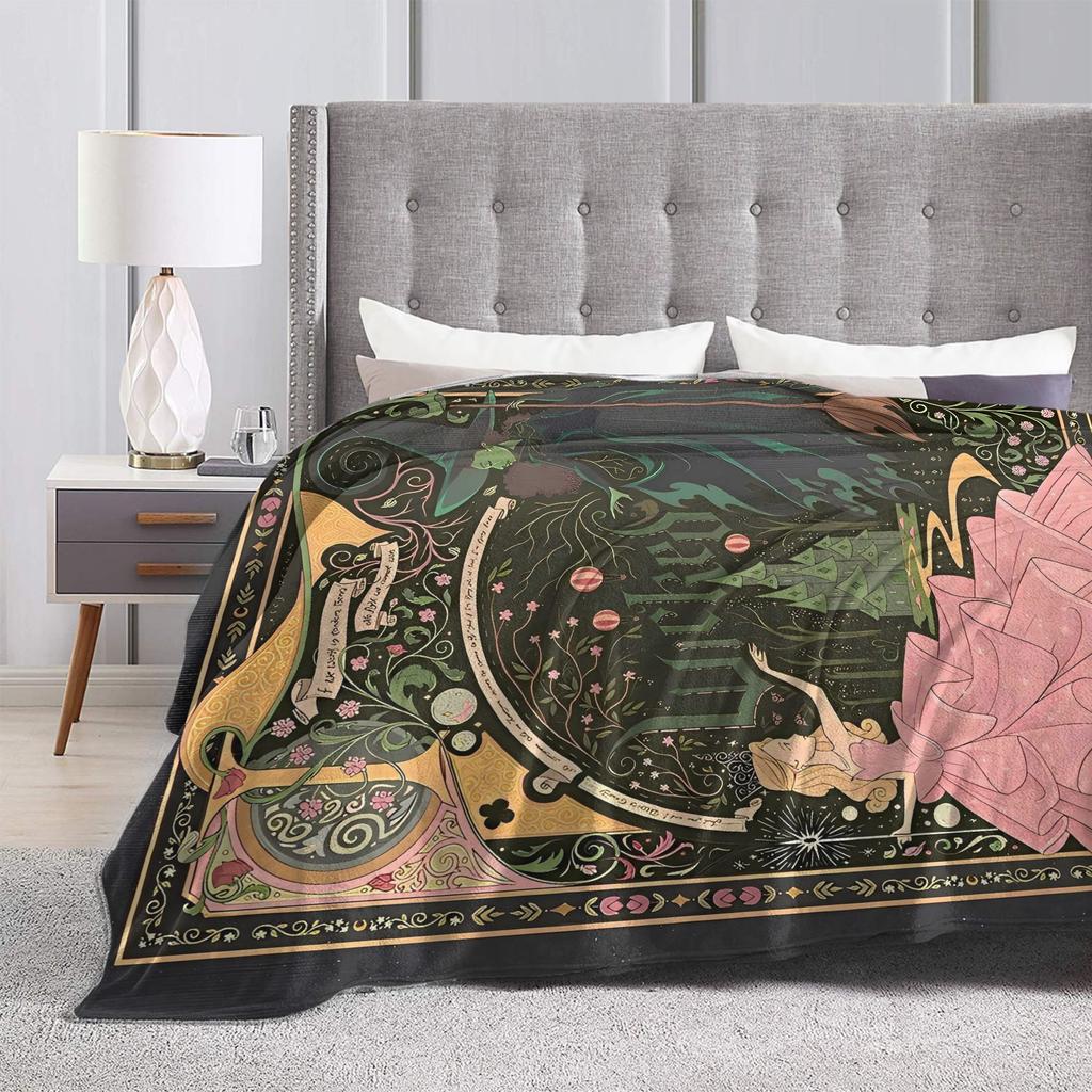 Wicked 2 Musical Movie Glinda Poster Warm Blankets Plush Throw Blanket Graphic Living Room Flannel Bedspread Sofa Bed Cover