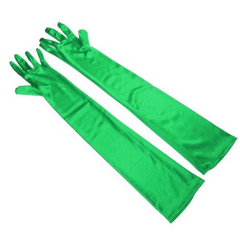 Gants Longs Satin Femme - Gants Opéra Élastiques Pour Soirée, Mariage | 1 Pièce | Style Vintage Et Élégant