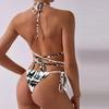 Fashion Women Printed Split Swimsuit Casual Sling Bikini Sexy Swimsuit Swimsuit