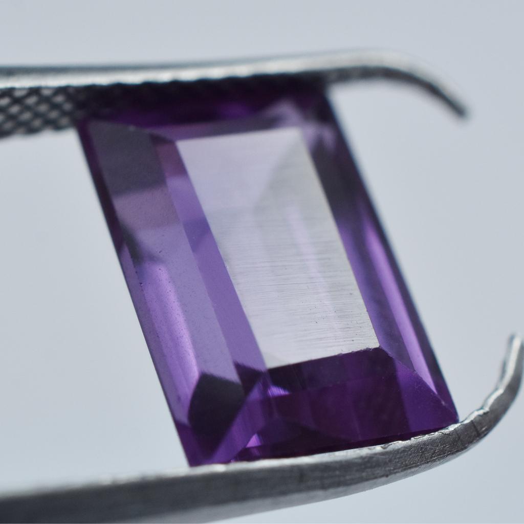 4.15 CERTIFIED Loose Gemstone Natural Emerald Cut Purple Tanzanite