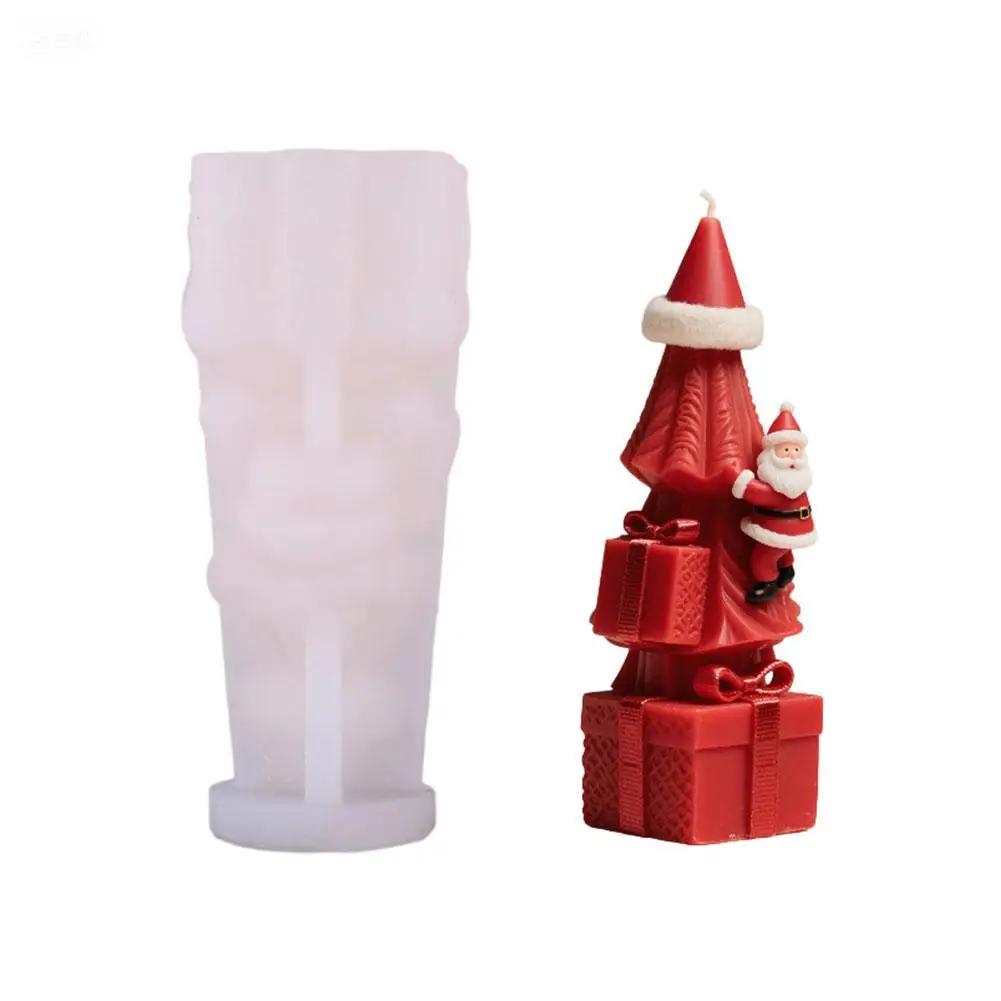 

Gift Tree Santa Silicone Candle Mould 3D Santa Claus Plaster Home Crafts Xmas Resin 2025 Candle Decor Mold Soap Scented Dec F4L9