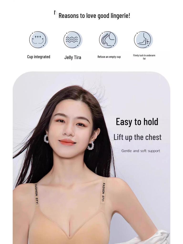 Seamless Push-Up Bra for Small Busts – Uplift Support, Anti-Sagging, Elegant Back Design