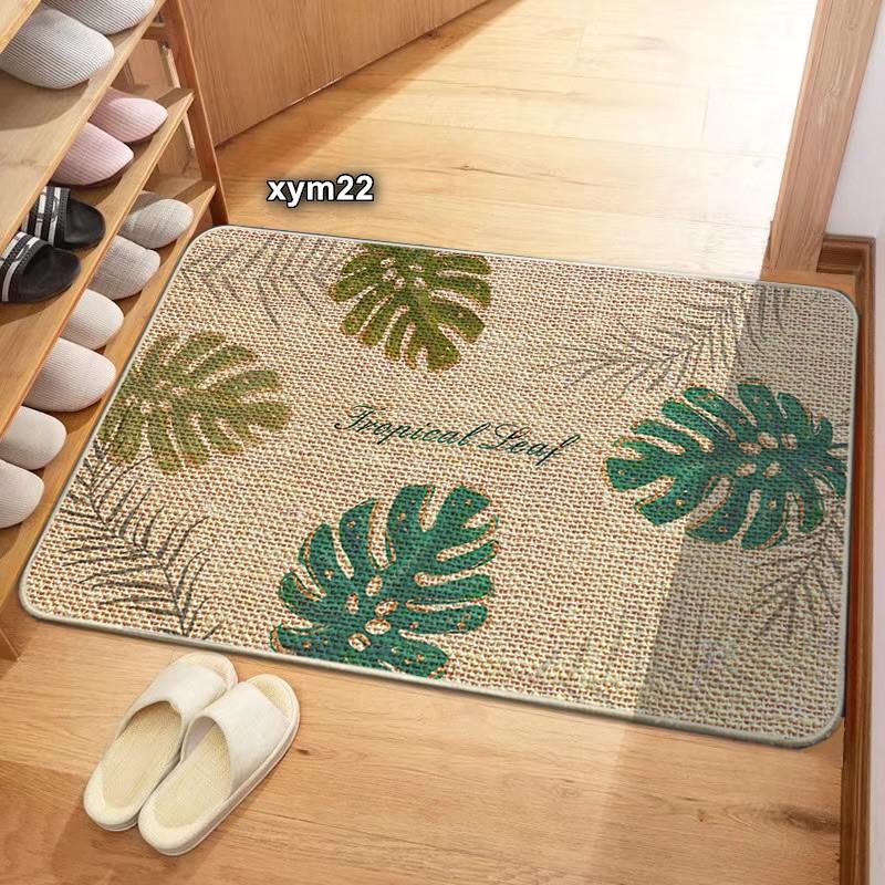 

Льняной ковер, напольный коврик, придверный коврик, кухонный нескользящий резиновый коврик для ног, коврик для ванной, впитывающий коврик 40*60cm чёрный