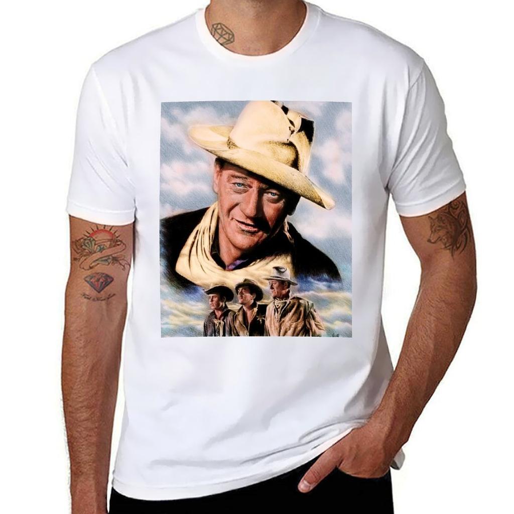 John Wayne 2 Tshirt Classic Crew Neck Cotton Tshirt