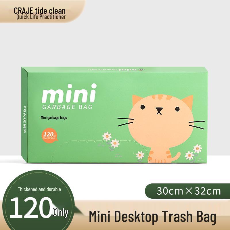 Mini Desktop Trash Bags: Thickened, Boxed, Drawstring - Perfect for Home, Office, or Dorm Use