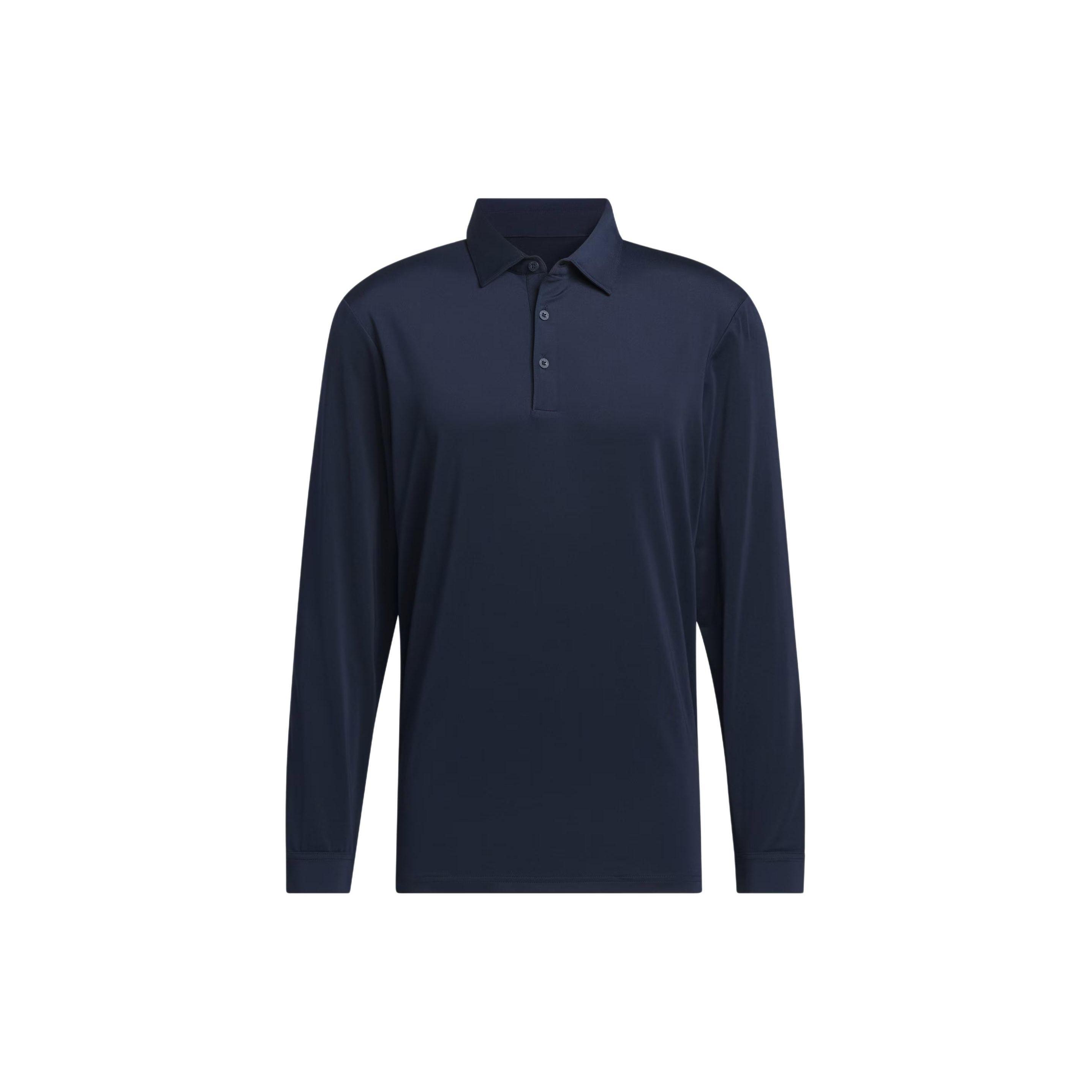 

Adidas Long Sleeved Polo Shirt Solid Color Logo Men tops Dark-Blue IT7211 XL
