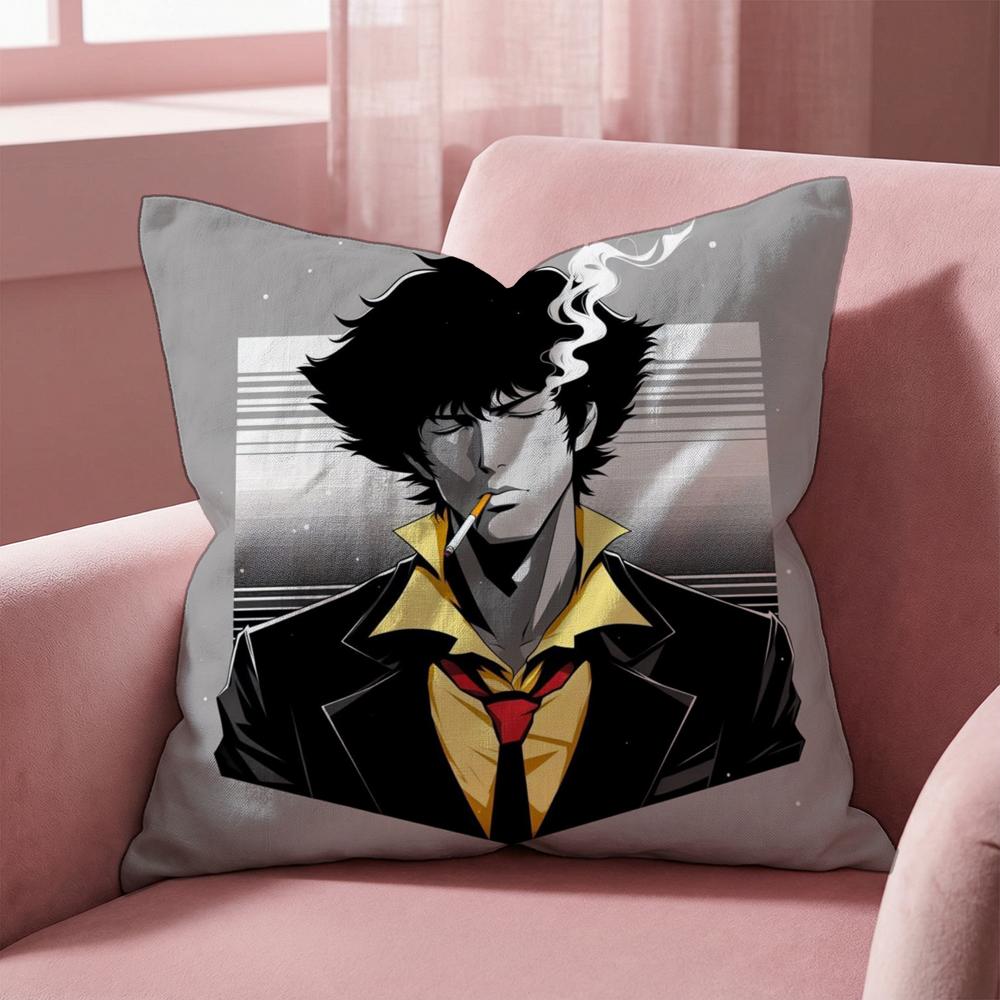 C-Cowboy Bebop Cushion Cover Multi-Scene Pillow Cover for Home & Car - Reversible, Soft & Durable for Daily Use