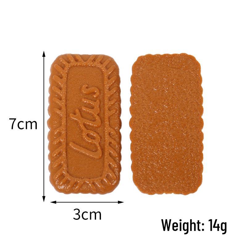 Belgian Caramel Biscuit Simulation Snacks - Cake Decorations & DIY Hair Clip Ornaments