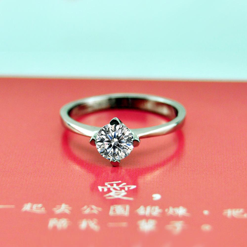 White Gold Plated Zircon Ring Korean Women'S Crown Bow Ring