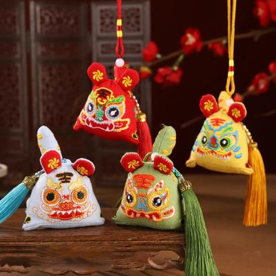 Ancient Five Tiger Sachet Embroidery Craft Safety Dragon Boat Festival Sachet Handicrafts Embroidery Car Pendant Wardrobe