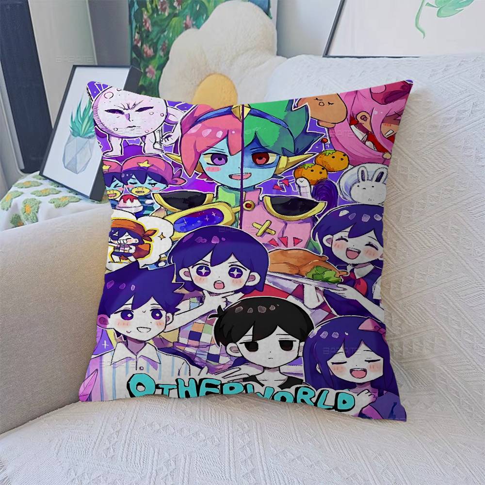 Anime Game Omori Pillow Cushion Cover Pillowcase Living Room Sofa Home Decor Customized