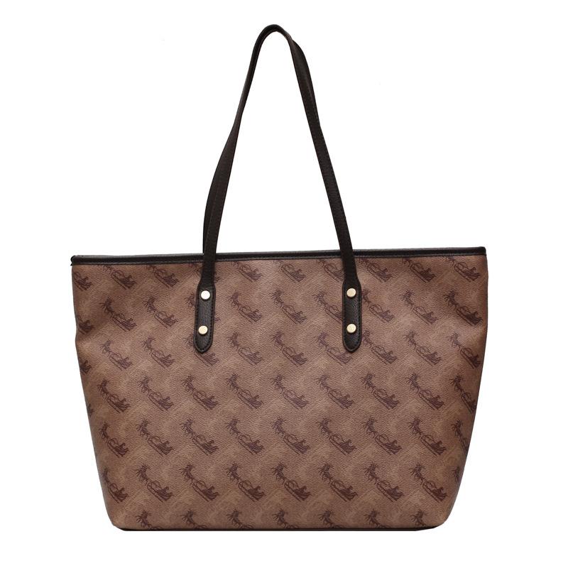 Single Shoulder Large Bag Women's New Fashion Printed Tote Bag Versatile Large Capacity Bag Shopping Bag