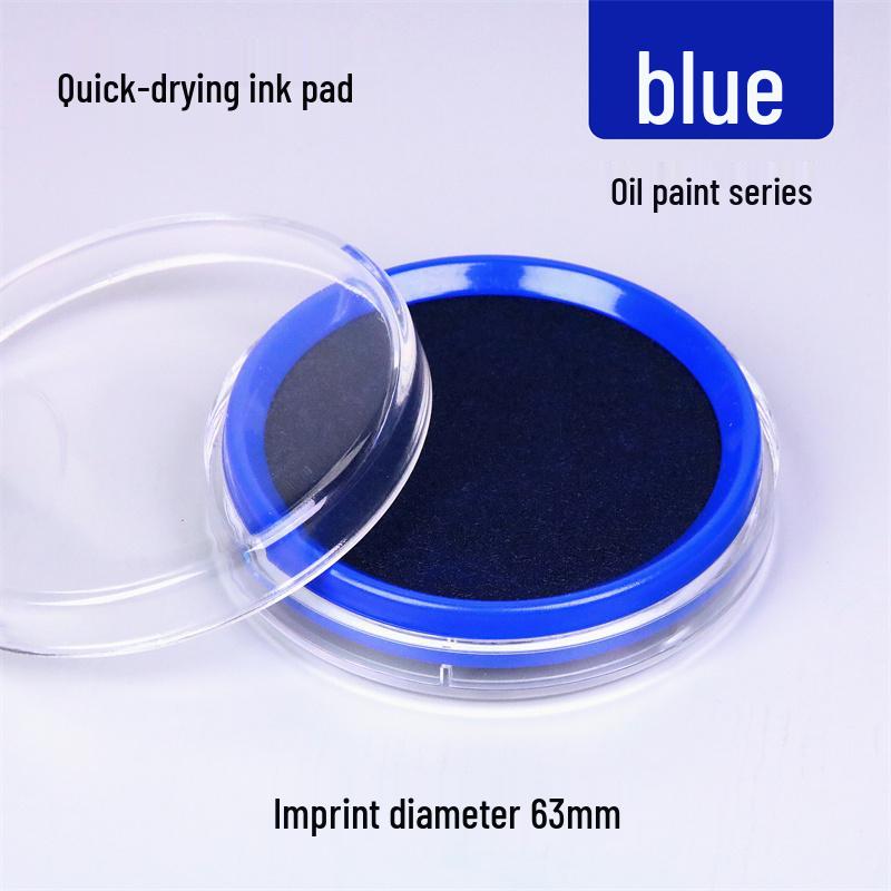 Quick-Dry Dual Ink Pad: Red, Blue & Black - Square & Round Options for Office, Oil & Water-Based Stamping