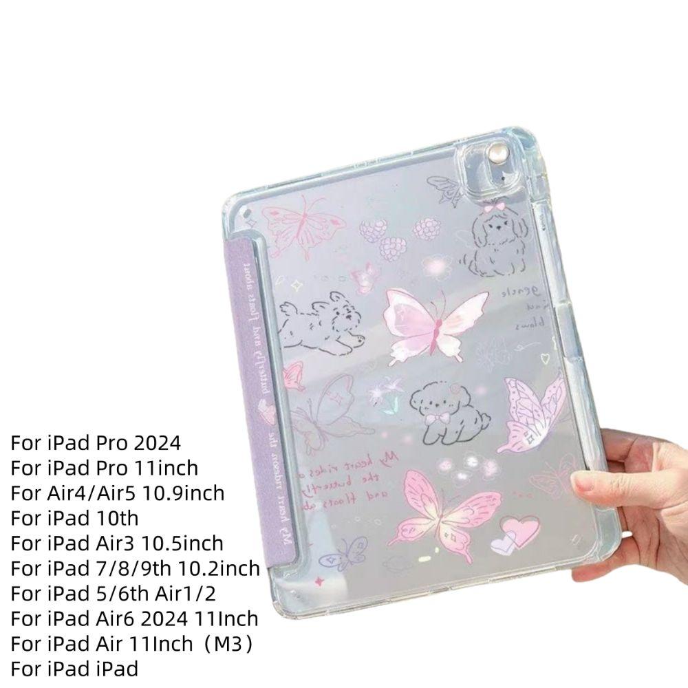 Soft TPU Tablet Case Drop-proof Y-fold Stand Case for iPad 5 6 7 8 9 10/Air 1 2 3 4 5 6/Pro 2024