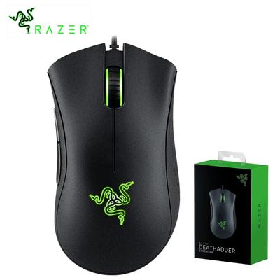 Ratón Gaming Razer DeathAdder Essential Original con Cable Ratones Sensor Óptico 6400DPI 5 Botones Independientes Para Portátil PC Gamer